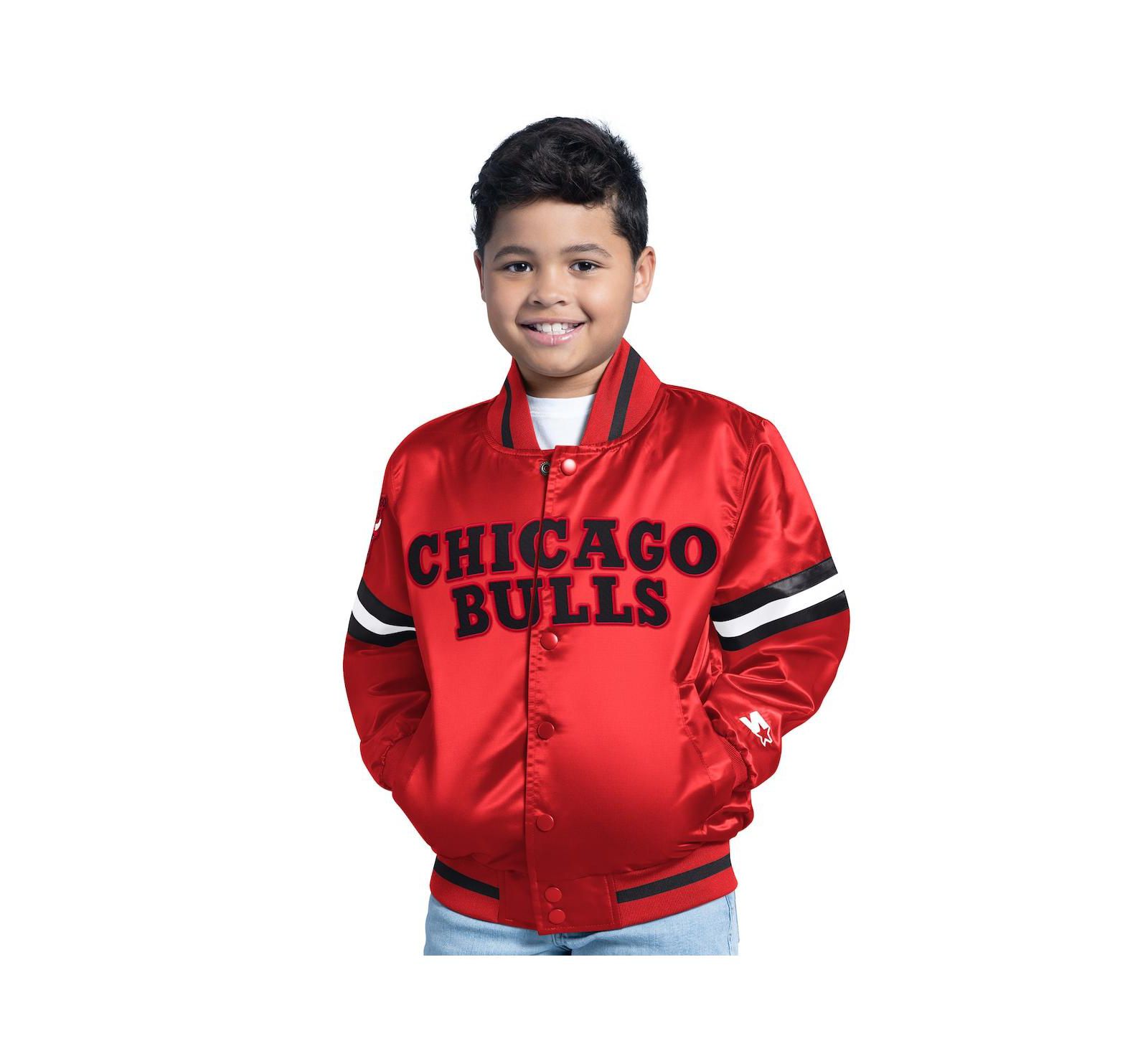Детская куртка-бомбер Starter Chicago Bulls Scrimmage Full-Snap Red