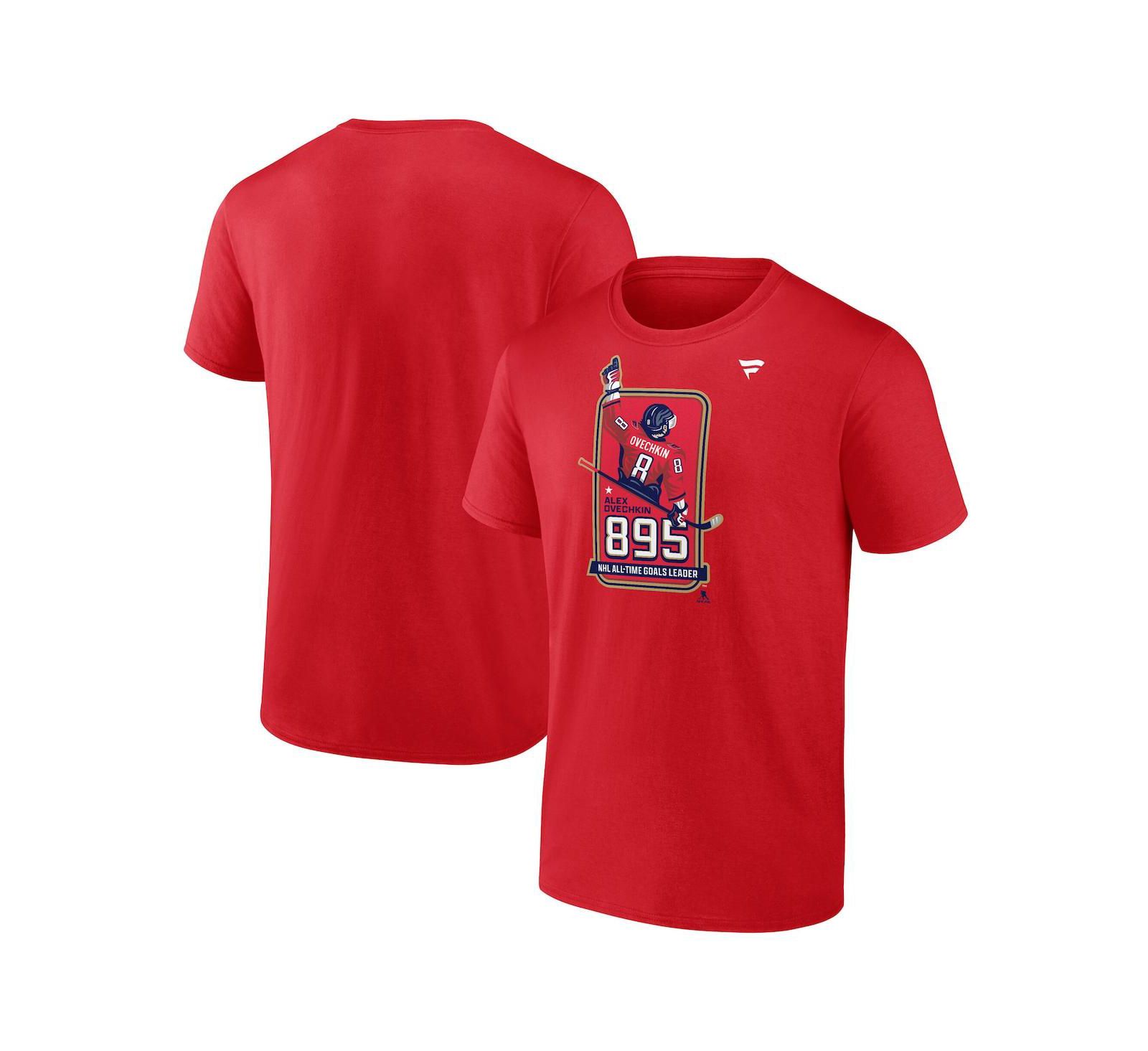 Fanatics Men's Alexander Ovechkin Athletic Red Washington Capitals NHL All-Time Leading Goal Scorer Locker Room T-Shirt