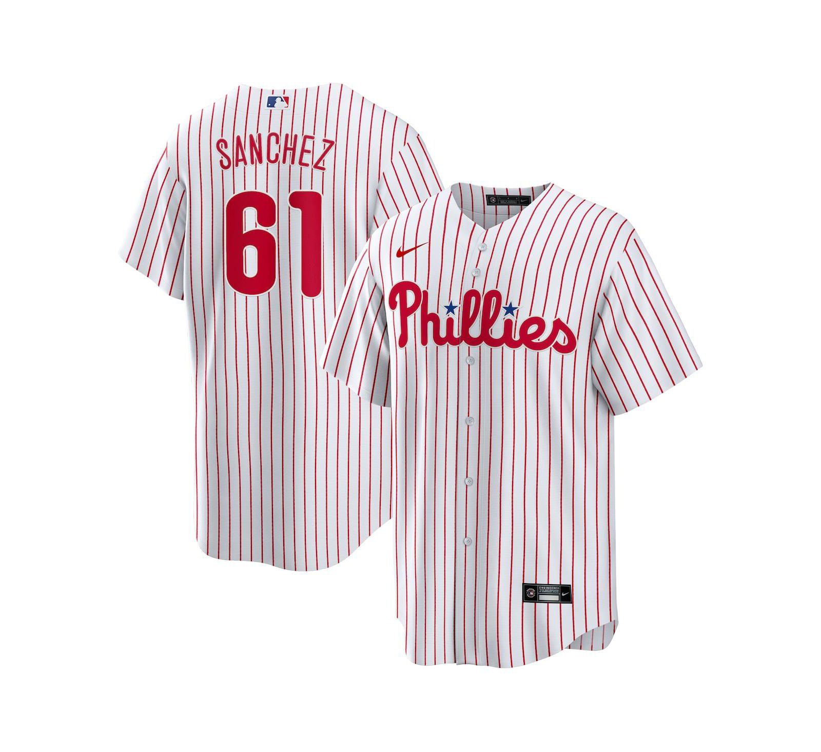 Мужская джерси Nike Cristopher Sanchez White Philadelphia Phillies Home Replica