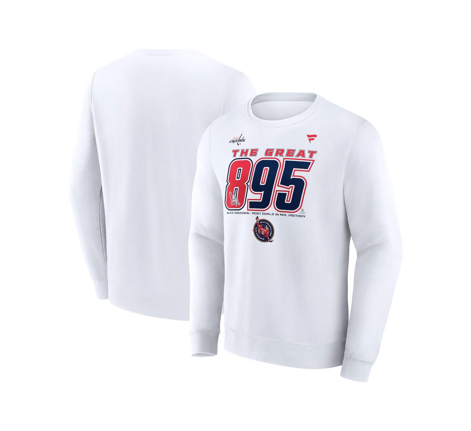 Мужской флисовый джемпер Fanatics Alexander Ovechkin Washington Capitals NHL All-Time Leading Goal Scorer The Great 895