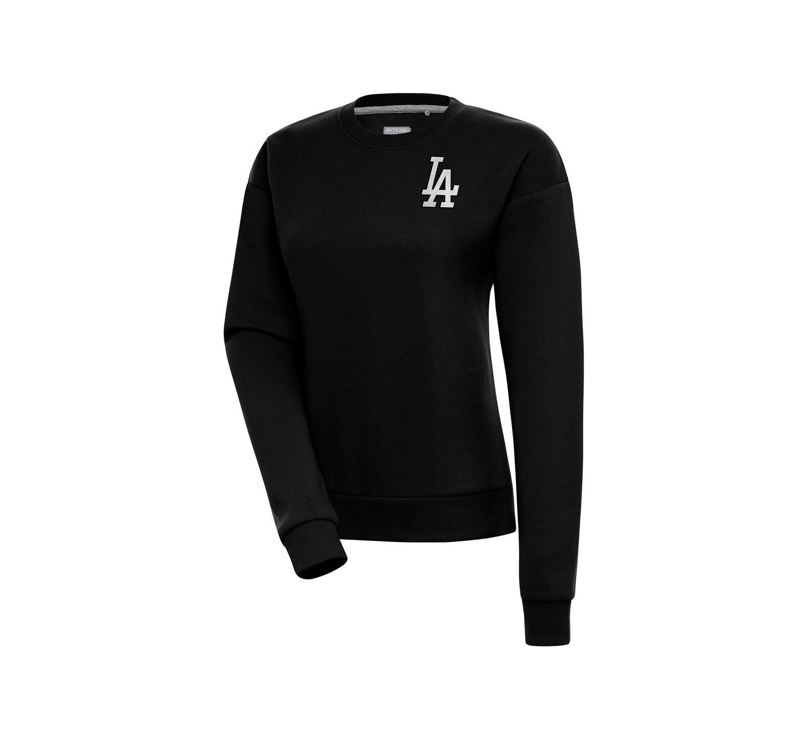 Женская толстовка Antigua Los Angeles Dodgers Brushed Metallic Victory Pullover, черная