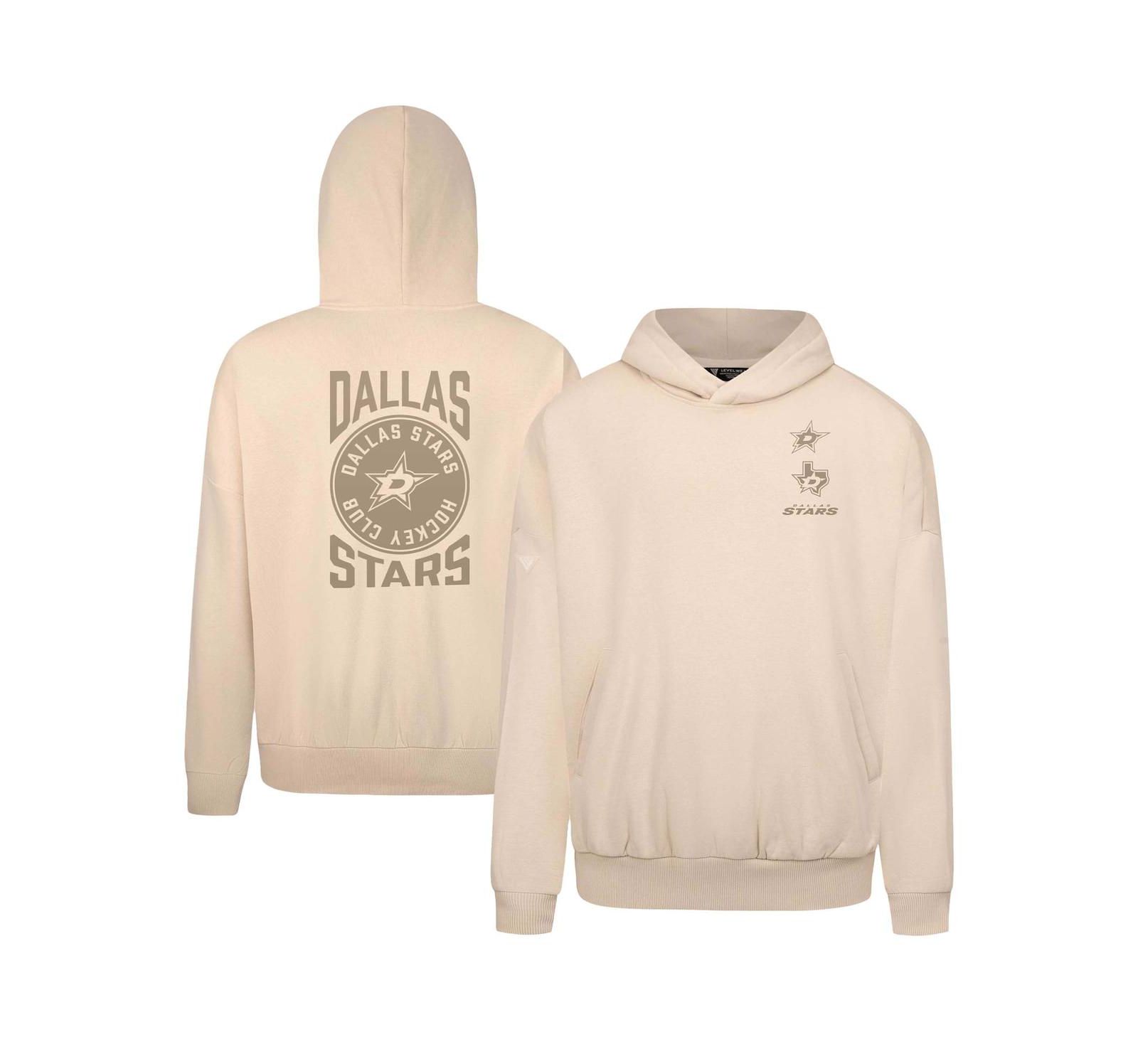 Мужское худи LevelWear Cream Dallas Stars Contact Stamp Pullover
