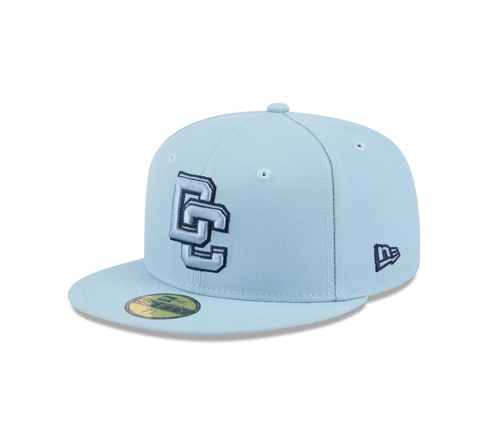 Мужская кепка New Era Washington Nationals 2025 City Connect Fan Pack 59FIFTY Fitted Hat Light Blue