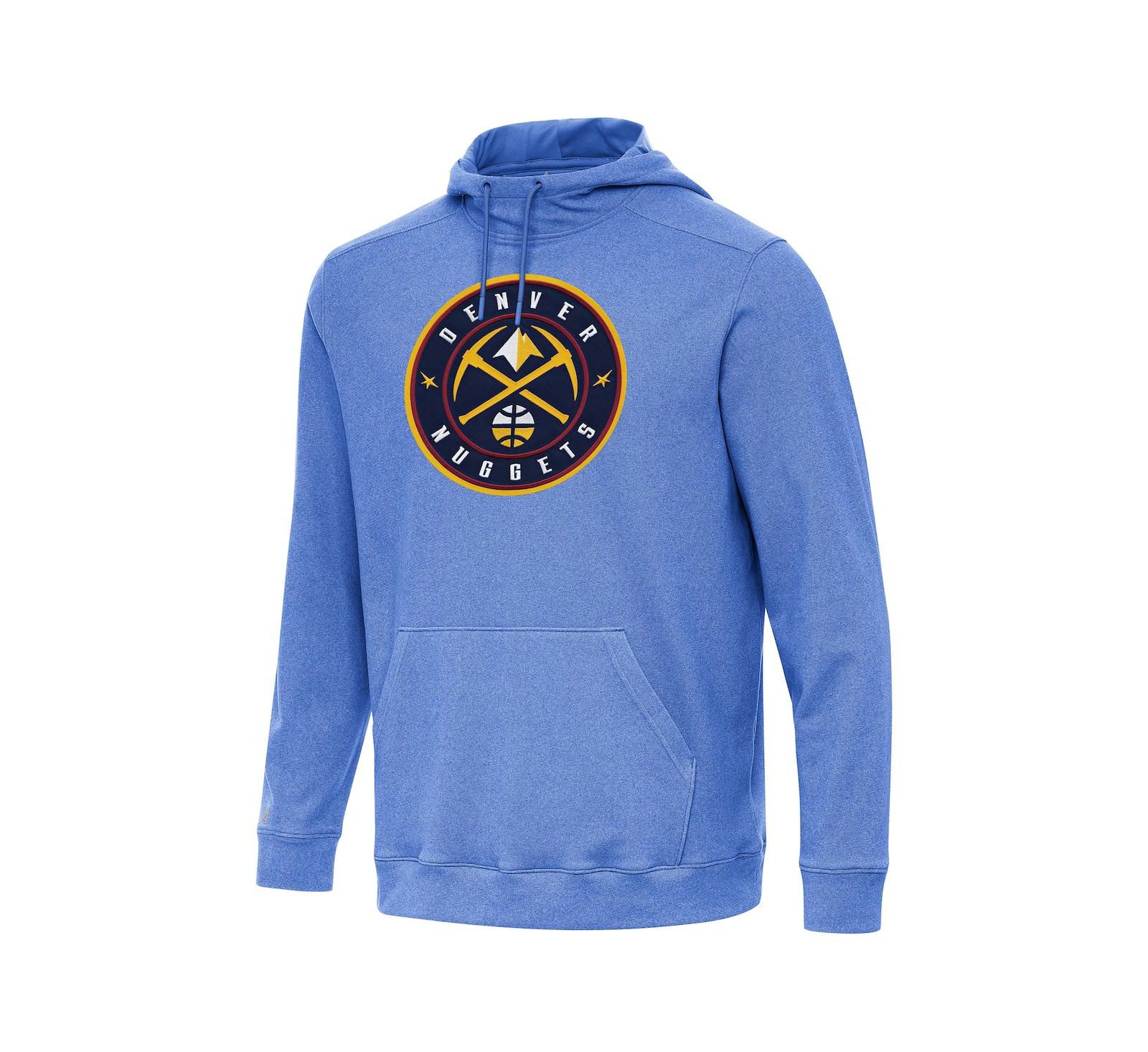Мужское худи Antigua Denver Nuggets Cloud Pullover Heather Blue