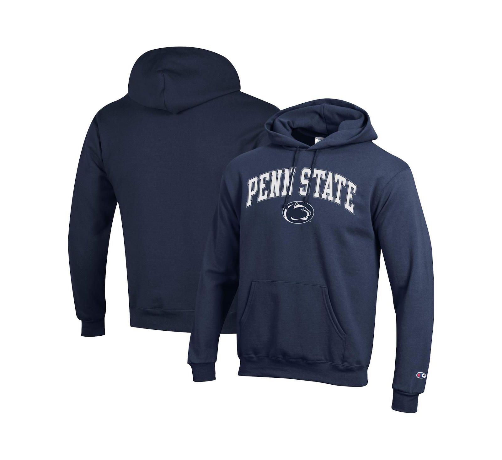 Champion Men's Navy Penn State Nittany Lions Arched Logo Fleece Pullover Hoodie
