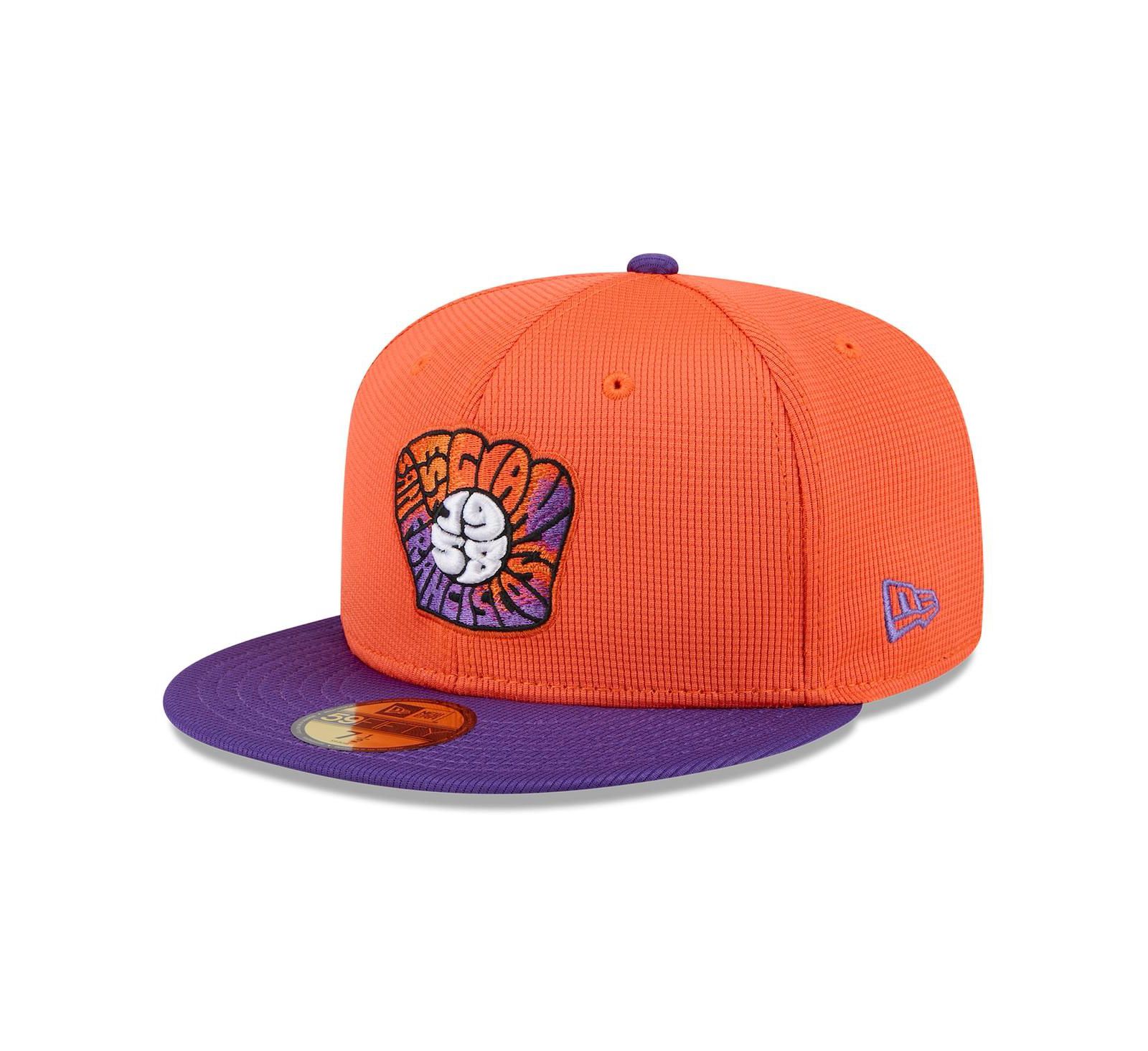 Мужская кепка New Era San Francisco Giants 2025 City Connect 59FIFTY Fitted Hat, Orange/Purple