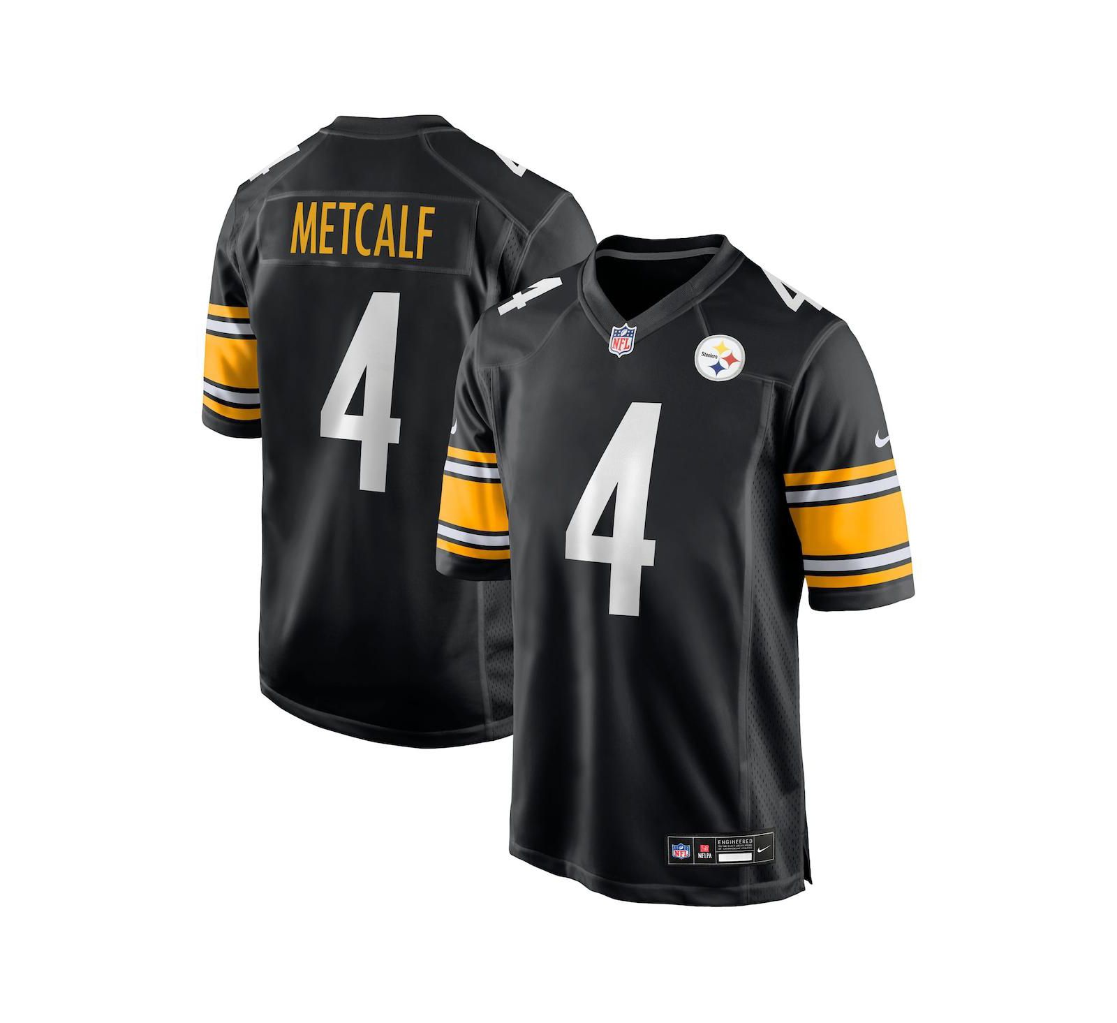 Nike Men's DK Metcalf Black Pittsburgh Steelers Game Player Jersey