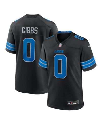 Мужская игровая джерси Nike Jahmyr Gibbs Black Detroit Lions 2nd Alternate