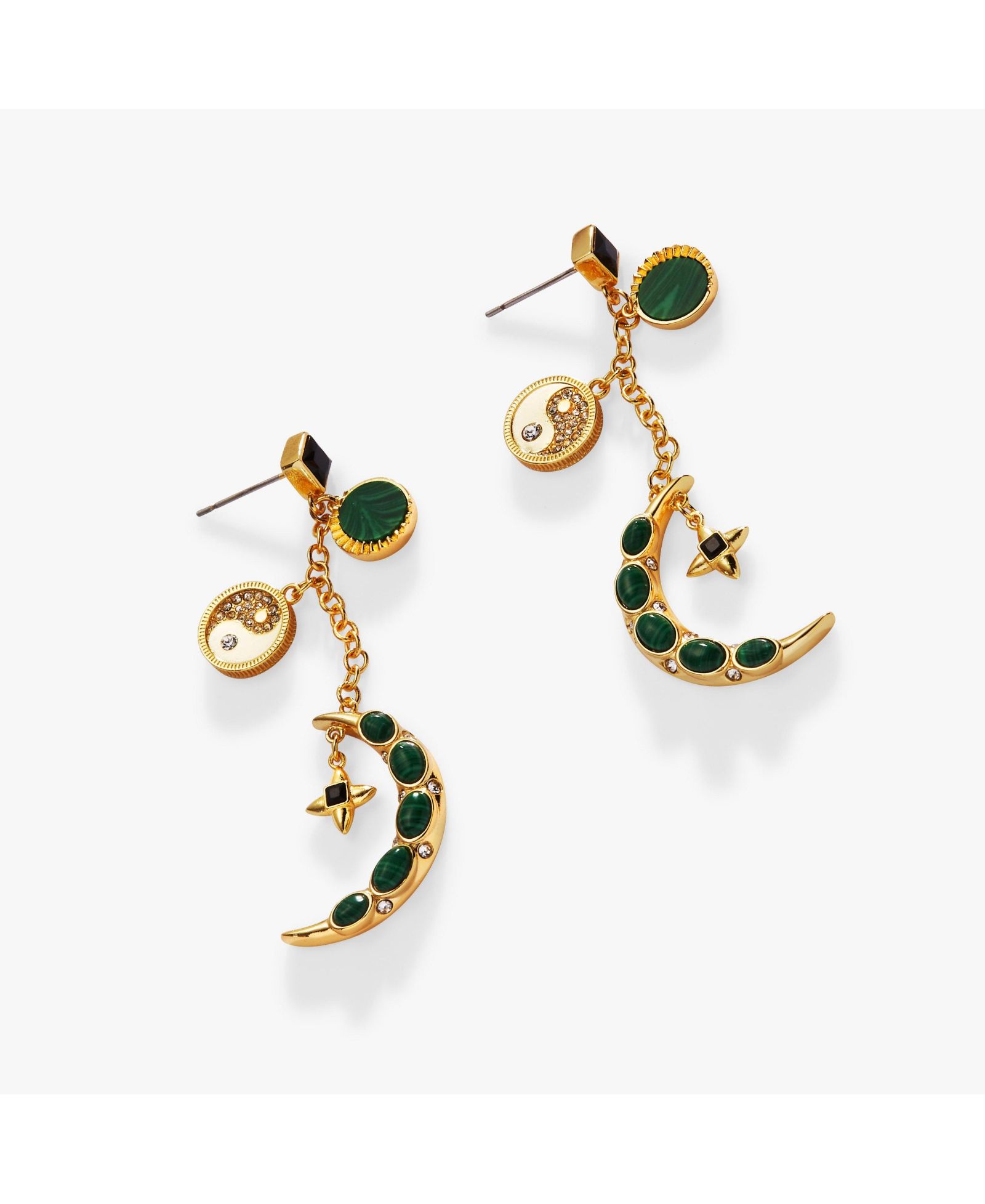 Серьги Alex and Ani Malachite Fashion Statement