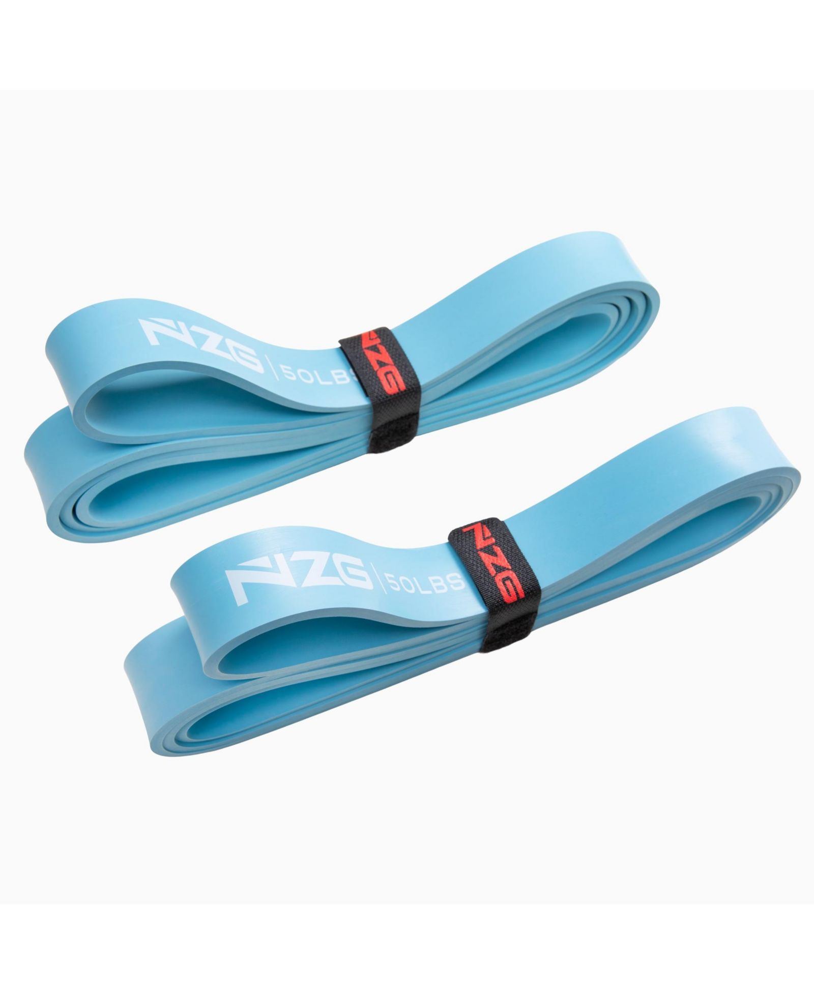 NonZero Gravity 100% Latex-Free Organic Rubber Power Resistance Bands - 50lbs (Pair of 2)