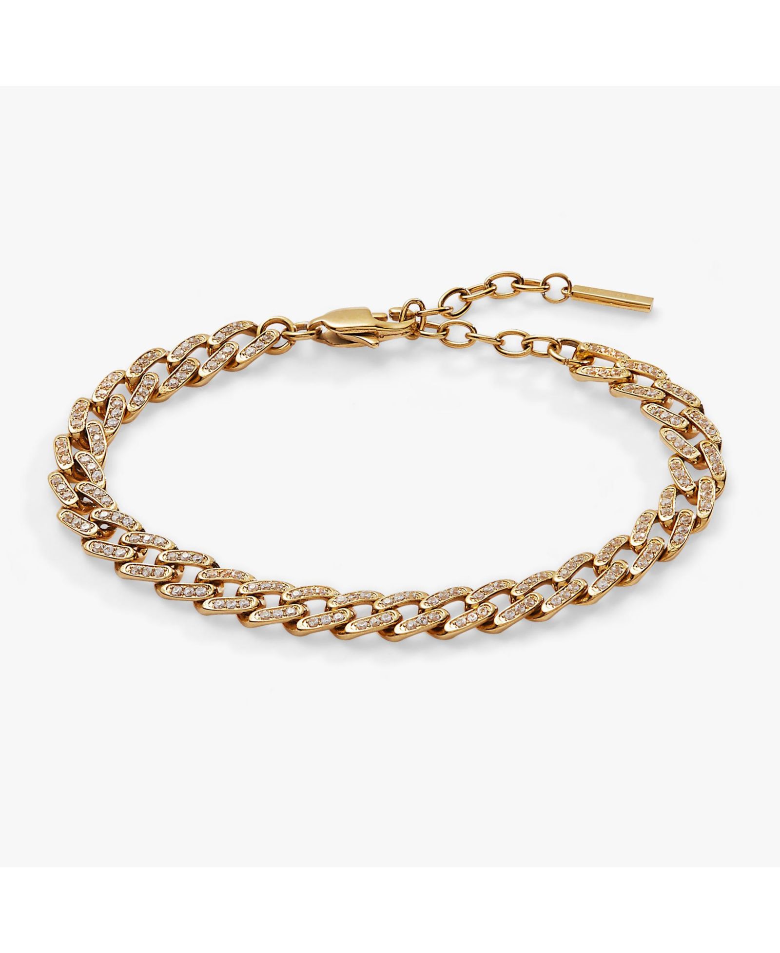 Браслет Alex and Ani Crystal Pave Curb Chain