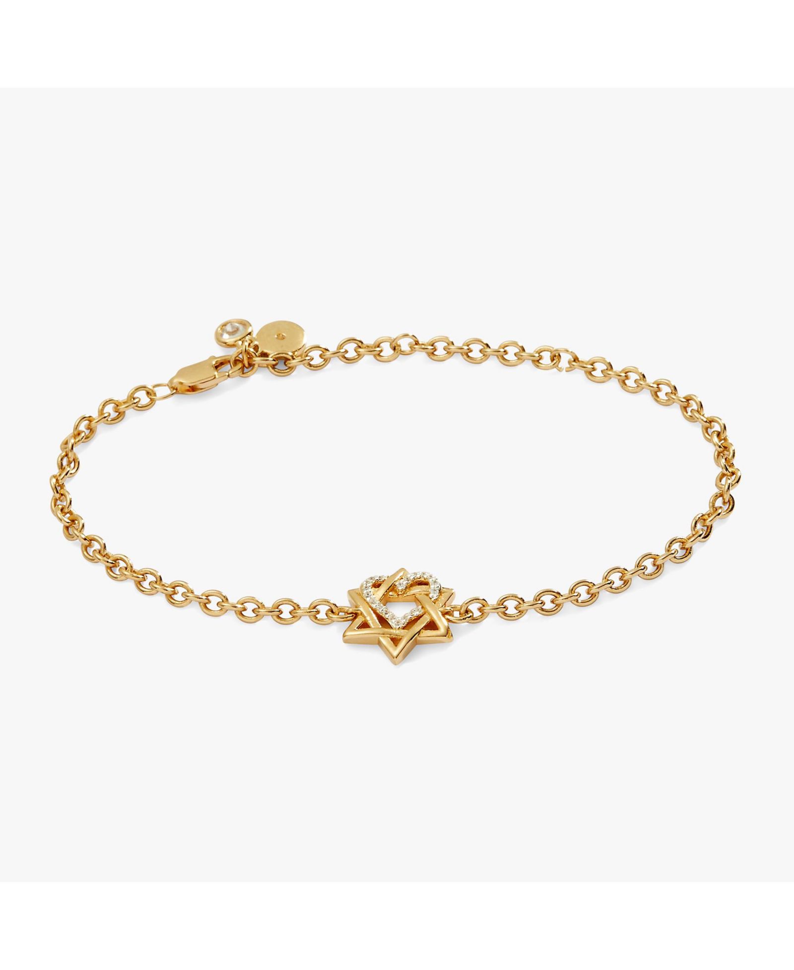 Star Of David Heart Bracelet