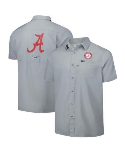 Мужская рубашка Columbia Alabama Crimson Tide PFG Slack Tide Omni-Shade Gray