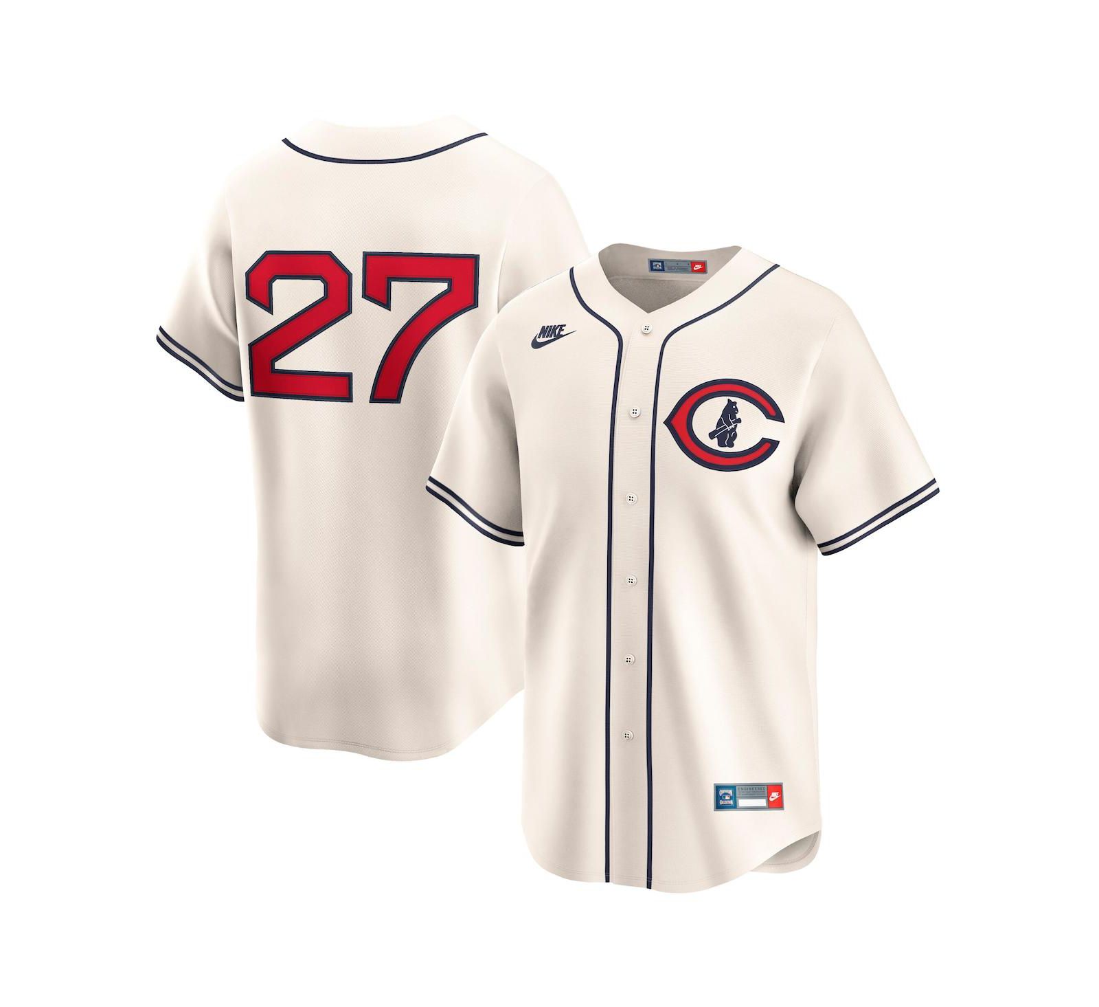 Nike Мужская джерси Seiya Suzuki Chicago Cubs, Cream, коллекция Cooperstown Limited