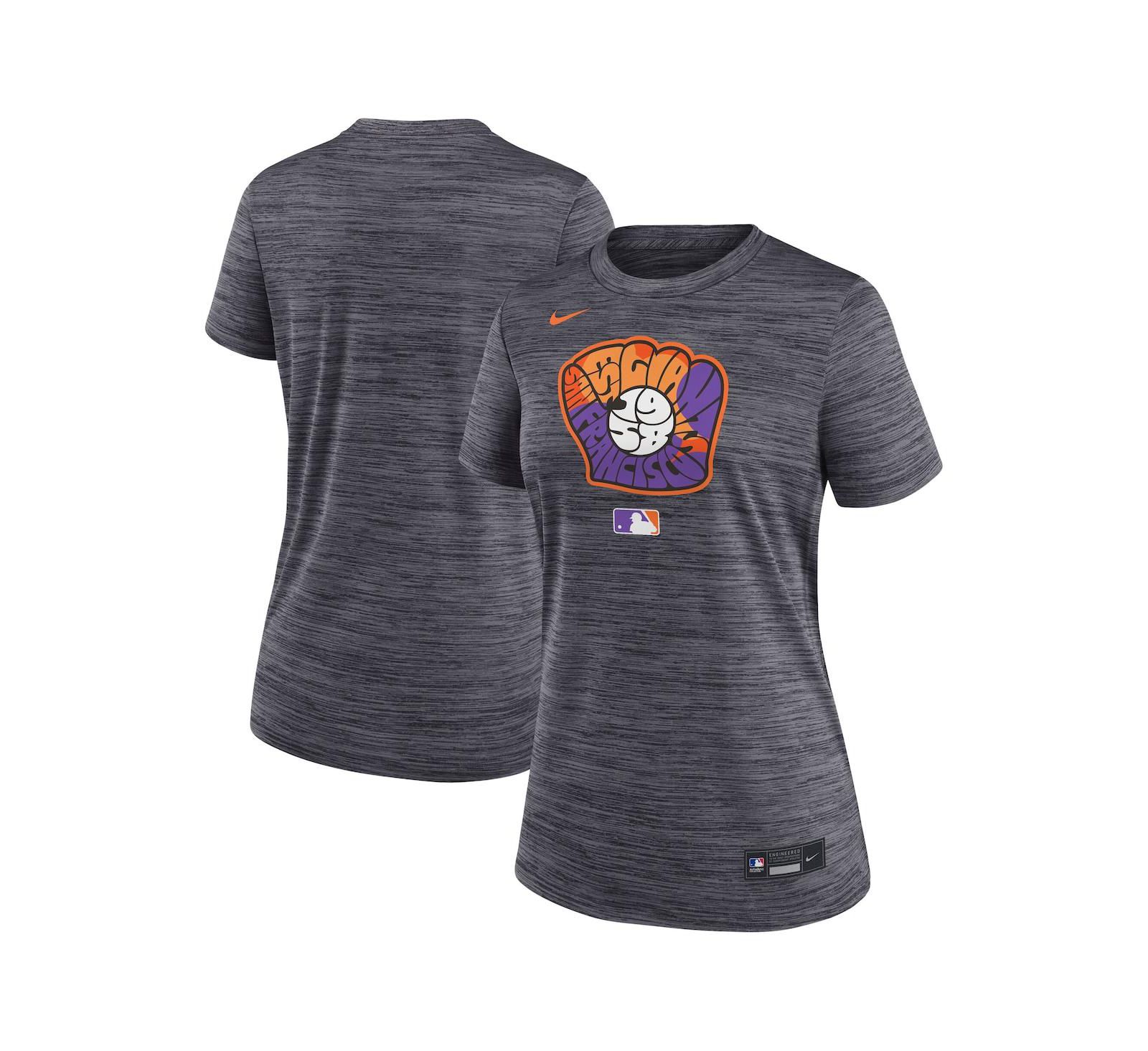 Nike Women's Heather Black San Francisco Giants 2025 City Connect Authentic Collection Velocity Performance T-Shirt