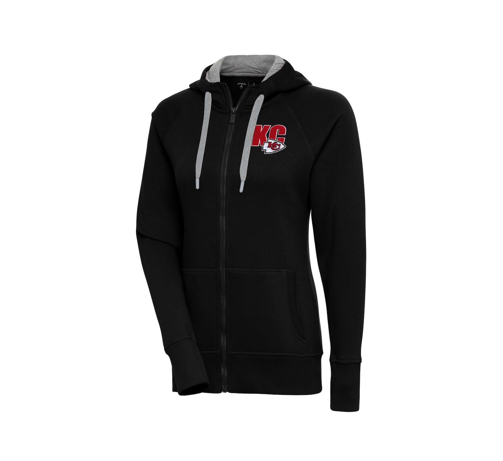 Antigua худи Women's Black Kansas City Chiefs Victory Full-Zip