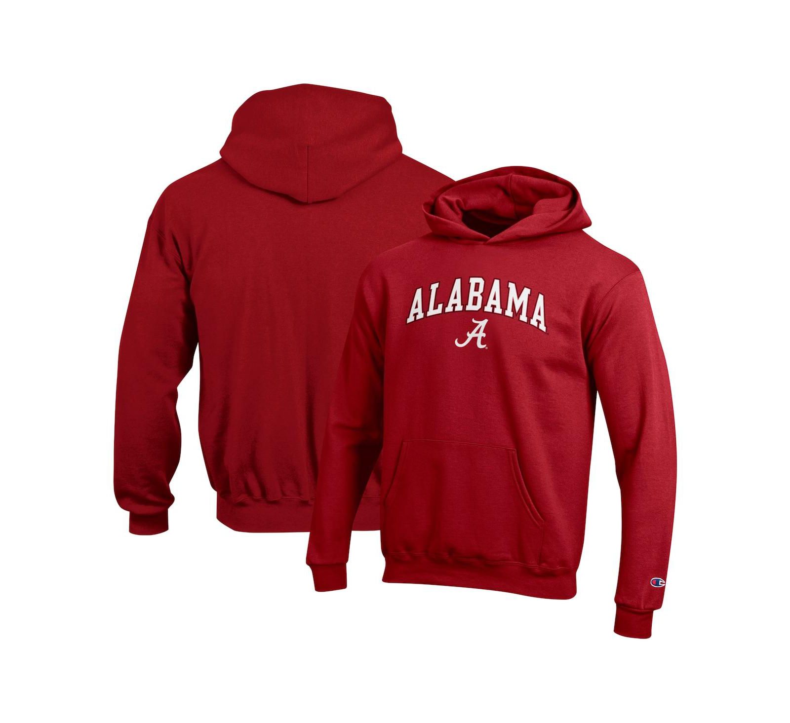 Champion худи для мальчиков и девочек Alabama Crimson Tide Campus, малиновое