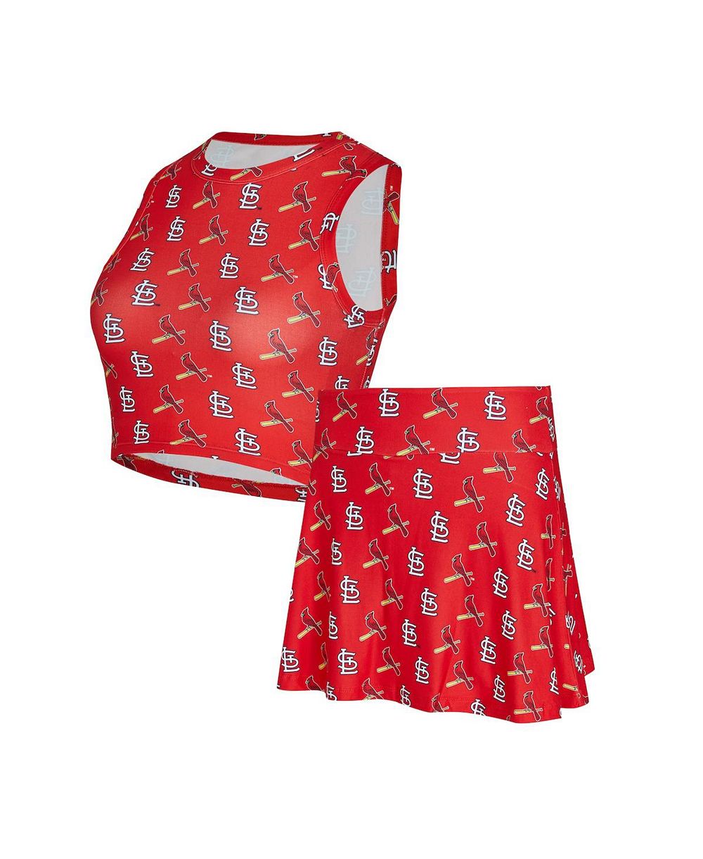 Concepts Sport Женский комплект из 2-х частей: трикотажный топ и снукки красного цвета St. Louis Cardinals