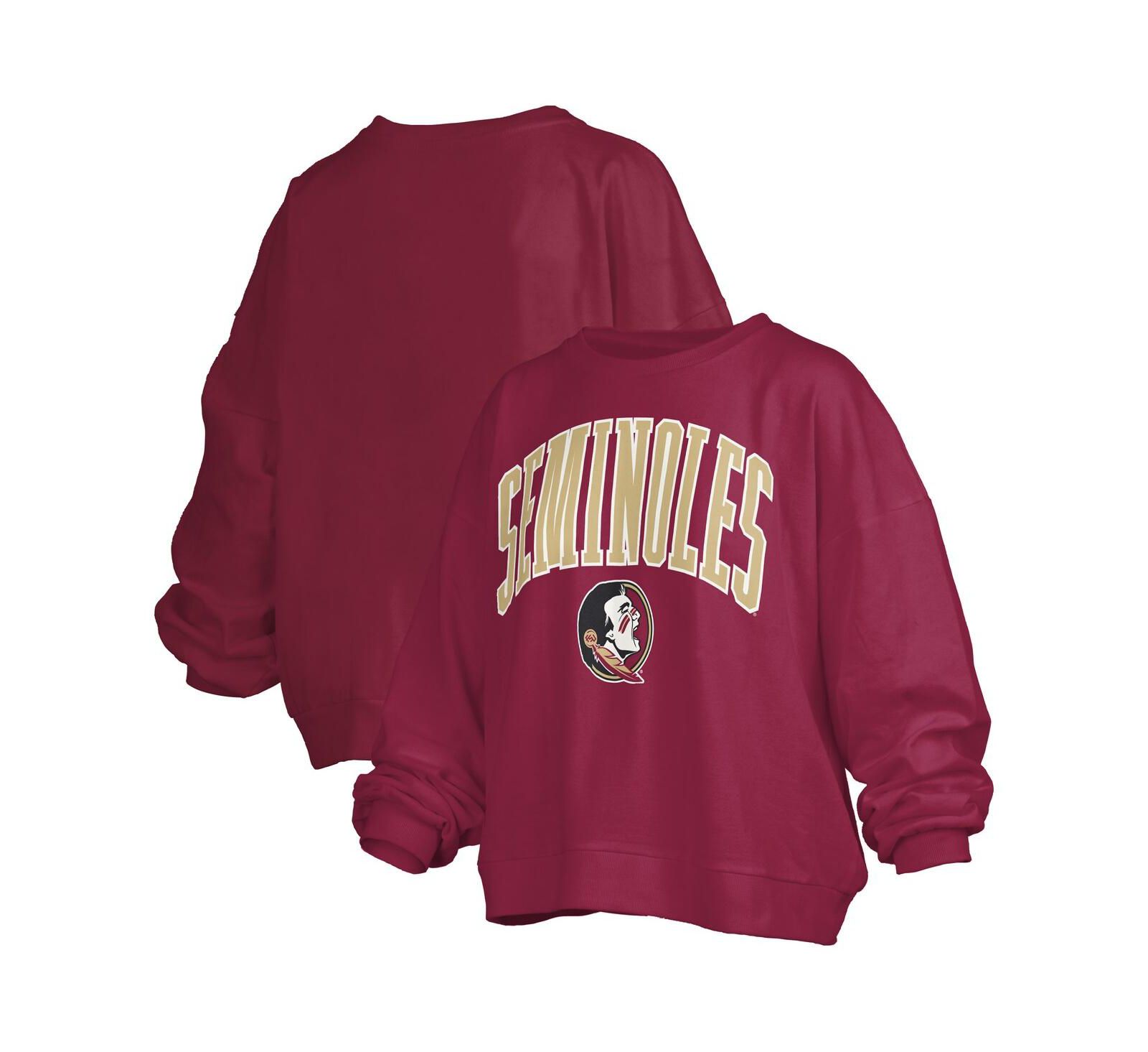 Pressbox Женский оверсайз свитшот Florida State Seminoles Janise Arch Over Logo