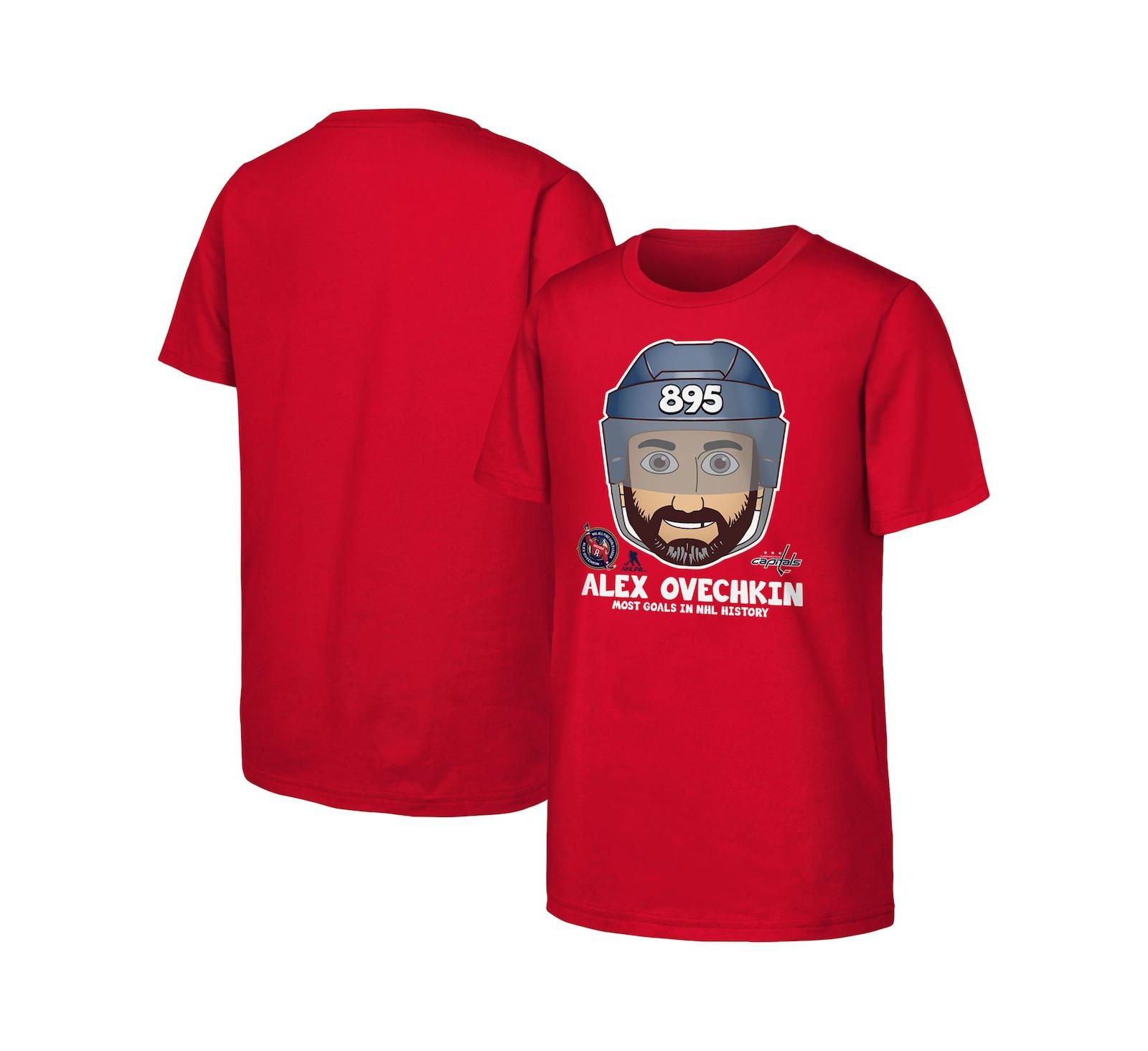Outerstuff Детский футболк Outerstuff Alexander Ovechkin Red Washington Capitals NHL All-Time Leading Goal Scorer Emoji