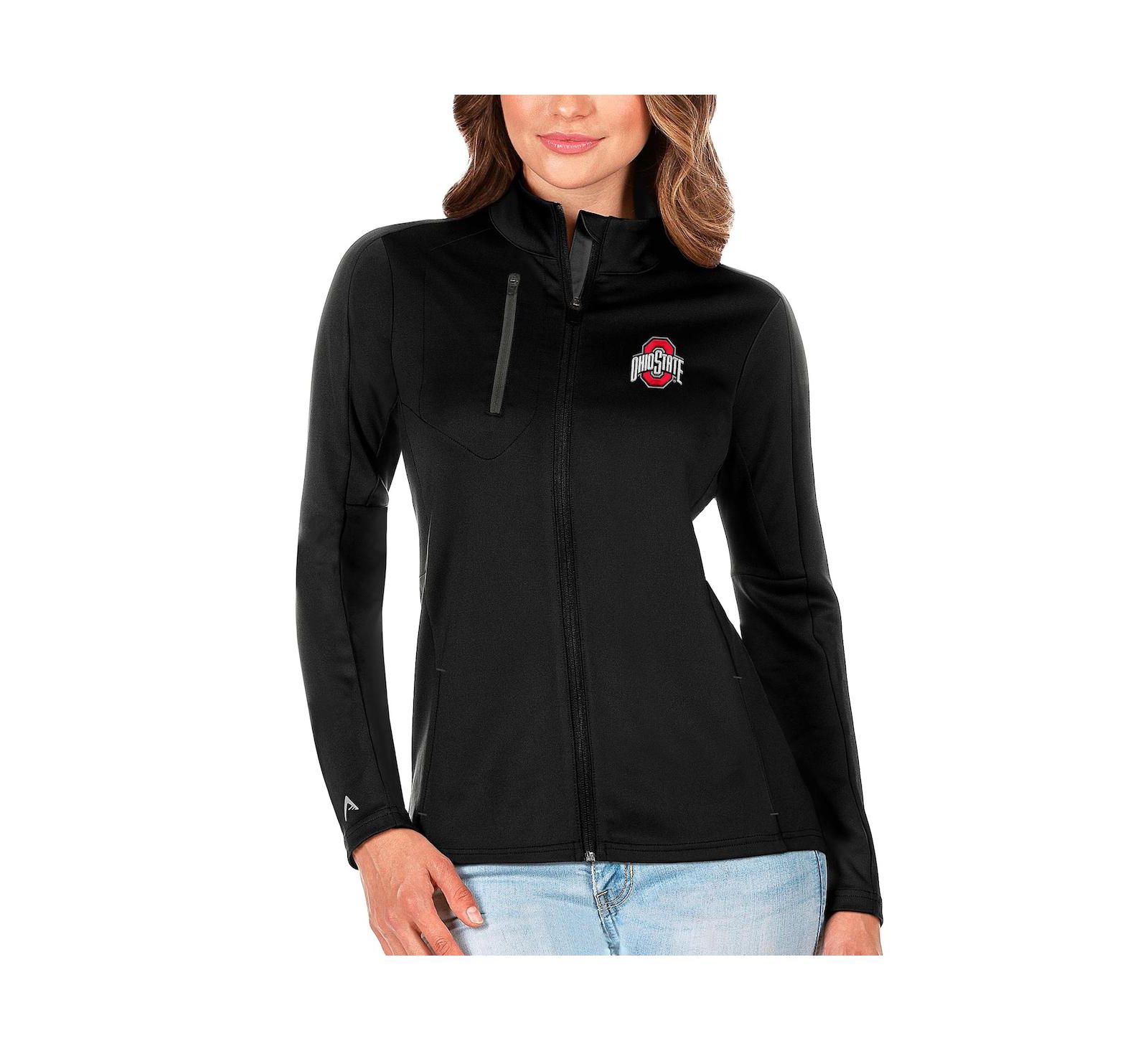 Antigua Женская куртка Ohio State Buckeyes Generation Full-Zip Black/Silver