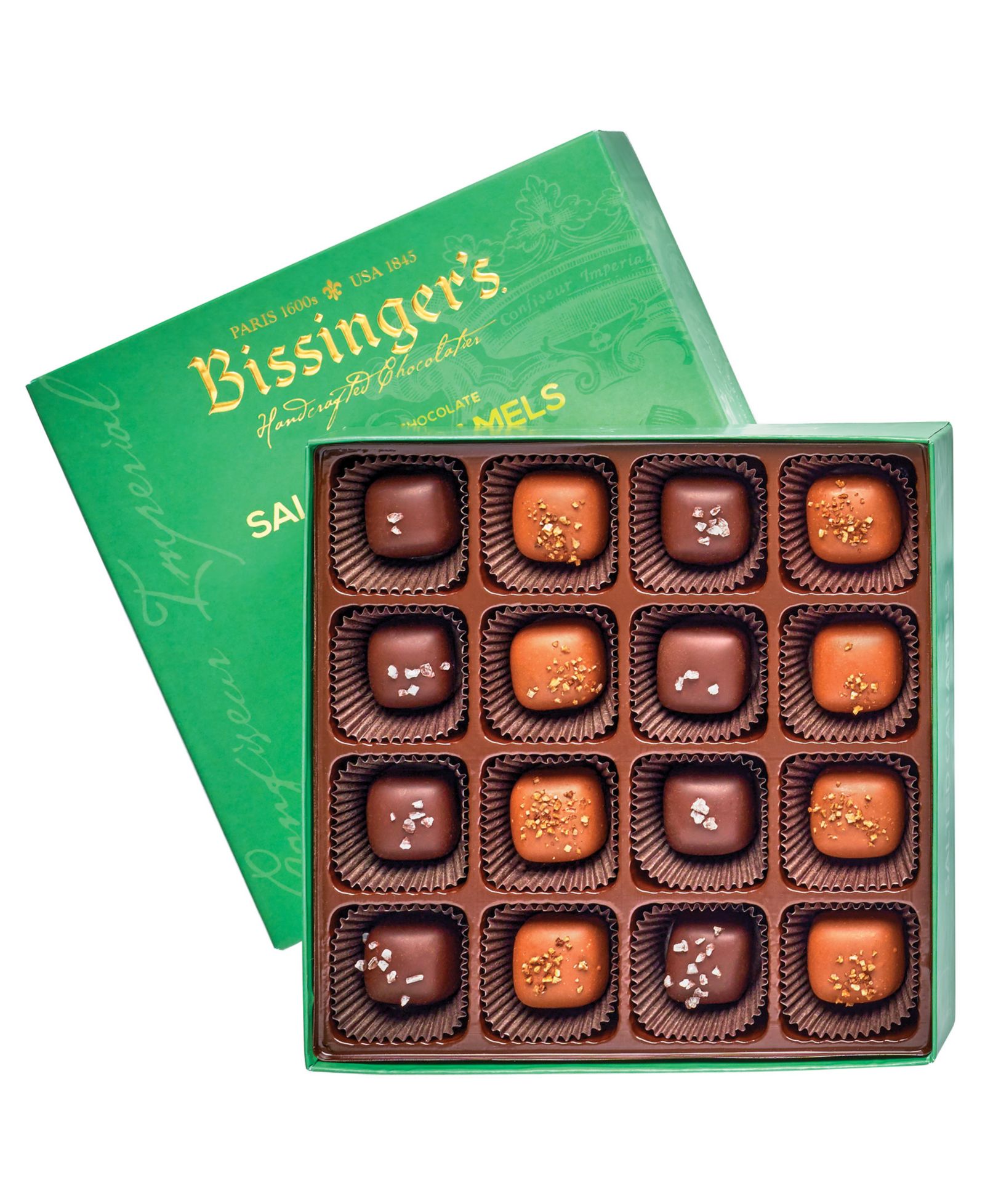 Соленые карамельки с молочным и темным шоколадом Bissinger's Handcrafted Chocolate, 16 штук