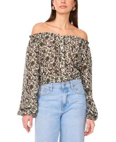 Vince Camuto Women's Off-The-Shoulder Long-Sleeve Top