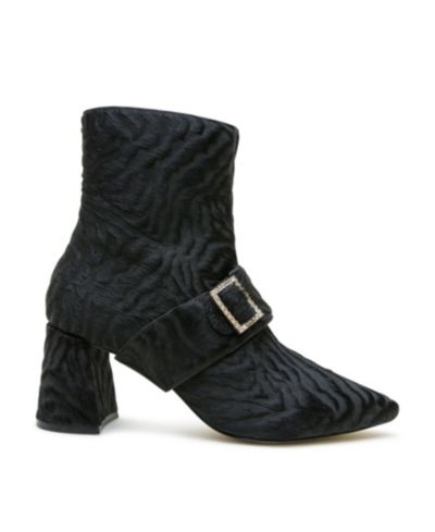Alterre Women's Black Hairy Zebra Grace Customizable Ankle Boot