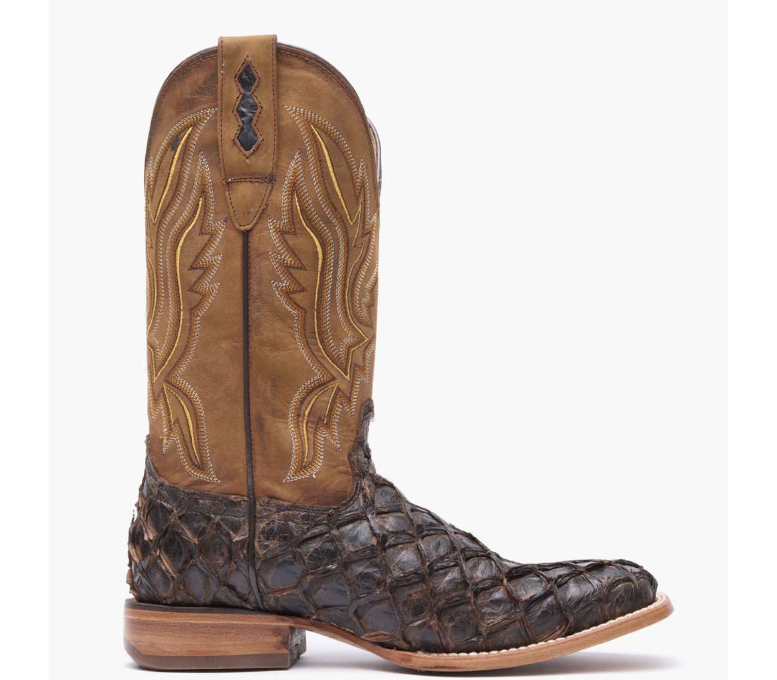 Durango Men's Premium Exotics Dark Brown Pirarucu Western Boot