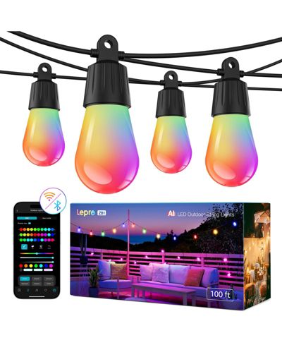 Lepro ZB1 Уличные гирлянды Smart RGBIC & Warm White, 30-Bulb, 100ft