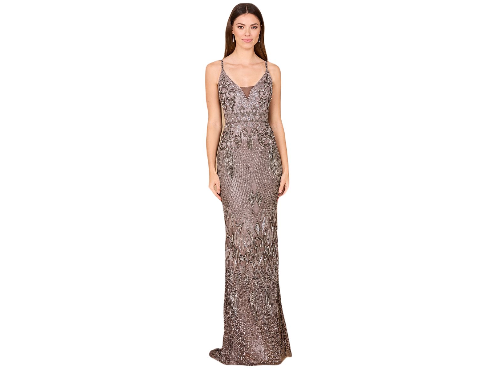 Lara Women's Sleeveless V-Neck Beaded Dress