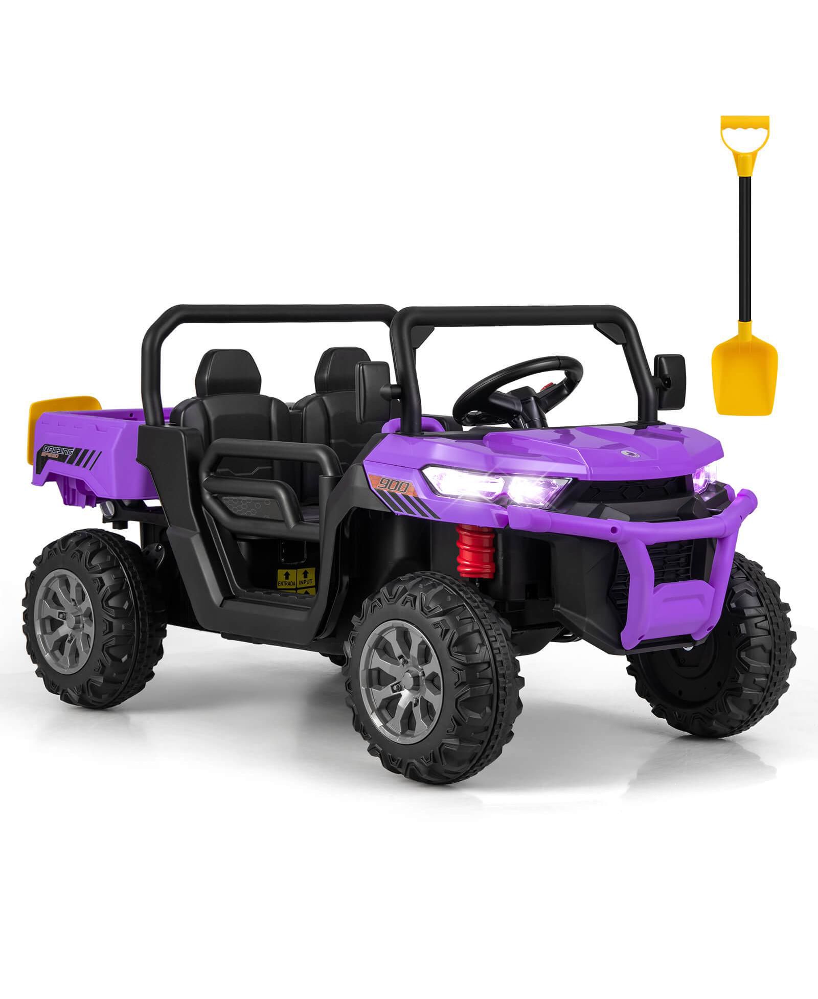 Mecale 12V Ride On Dump Truck with Remote Control, 2 Seaters, Ages 3+