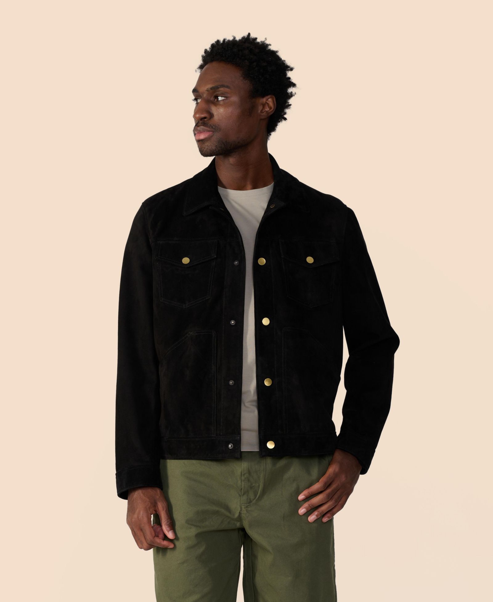 Мужская куртка Furniq UK Suede Trucker