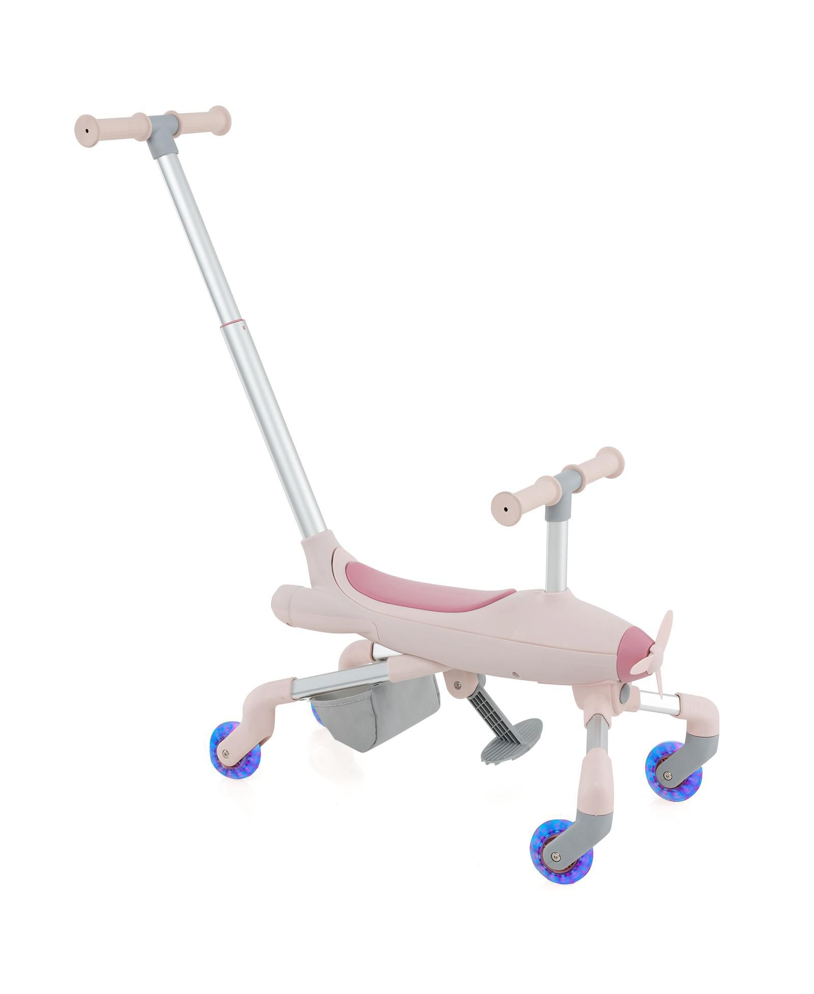 Mecale Детская машина-каталка 2-в-1 с LED колесами