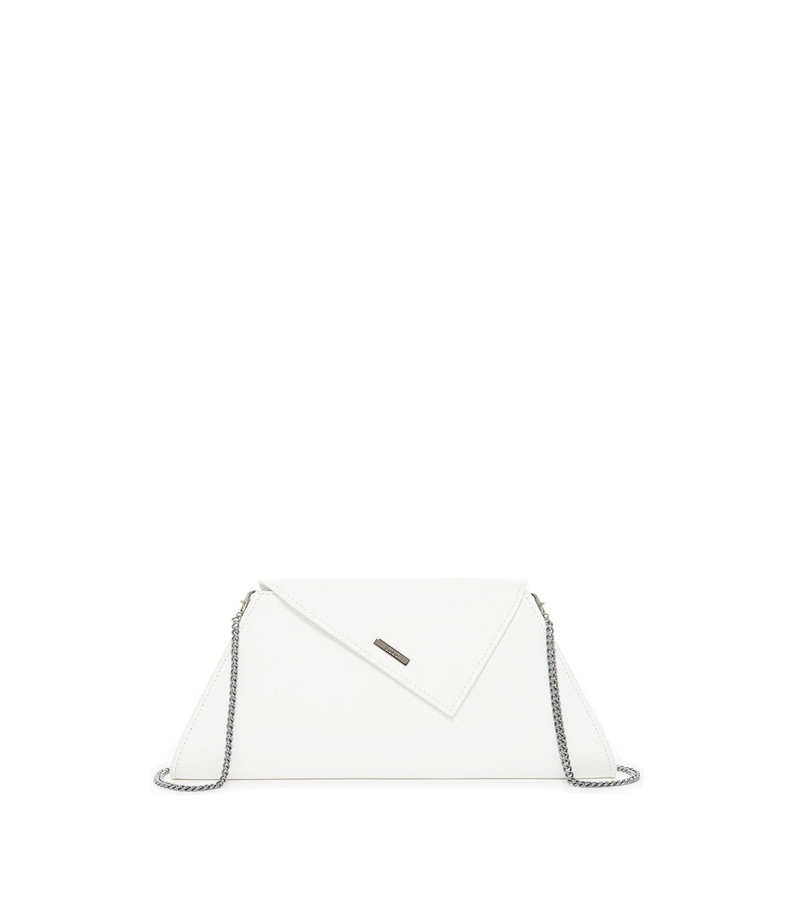 White Purse Saffiano Leather Clutch Bag Crossbody Evening Purse Unique Women's Handbag