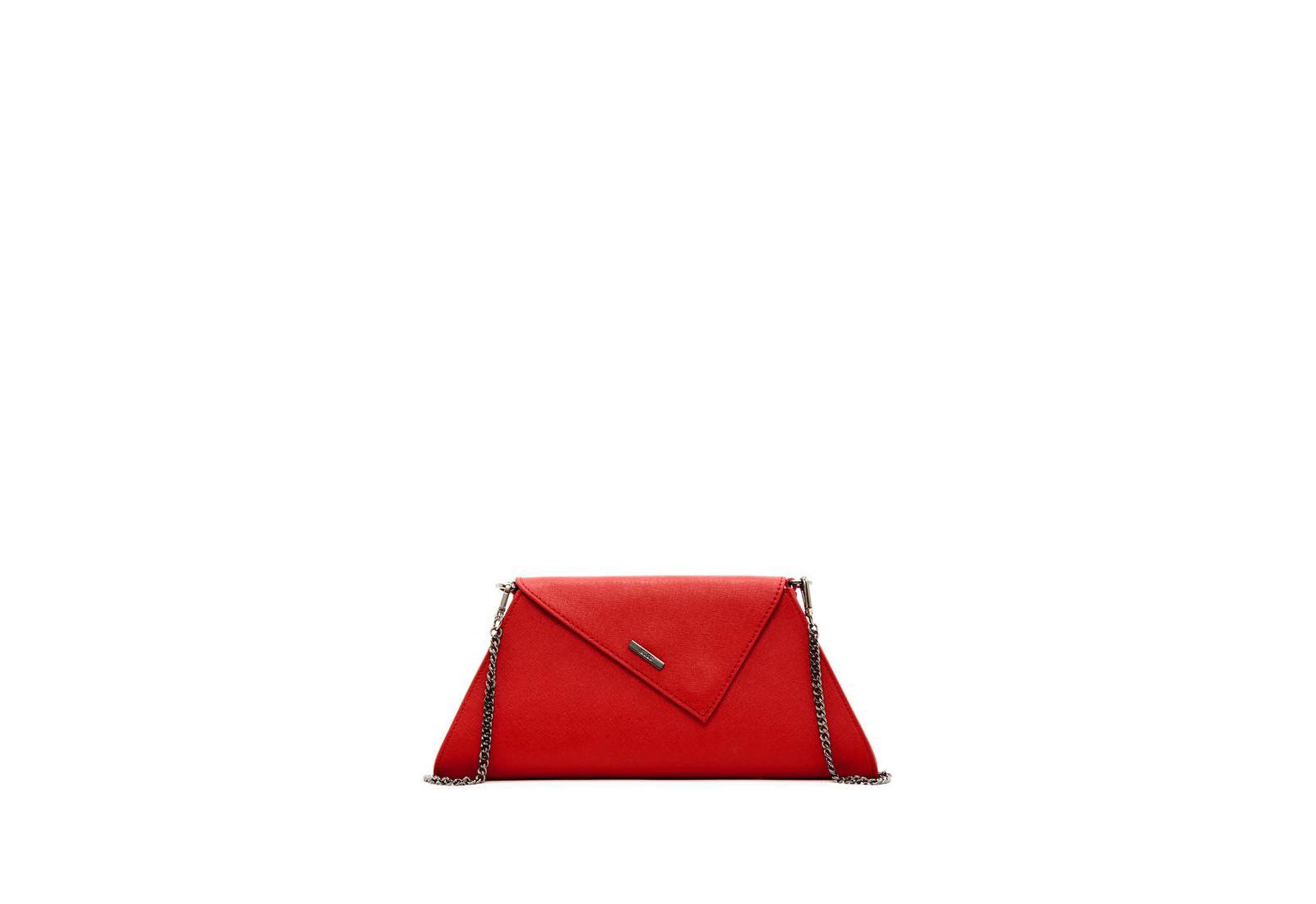 Красный вечерний клатч SUSU Saffiano Leather Crossbody Handbag
