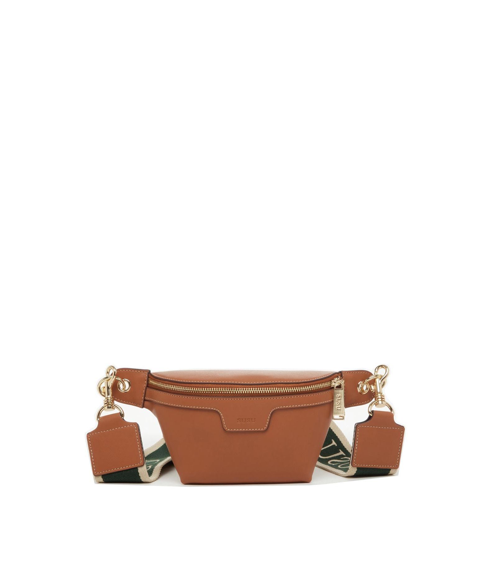 Сумка через плечо SUSU Chest Sling Bag из кожи, коричневая
