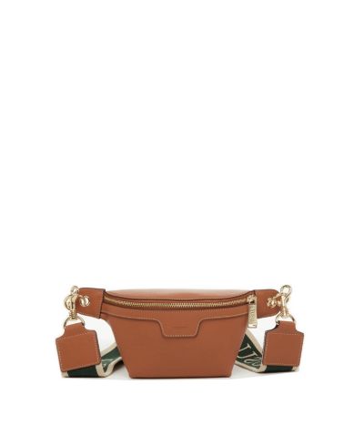 Сумка через плечо SUSU Chest Sling Bag из кожи, коричневая