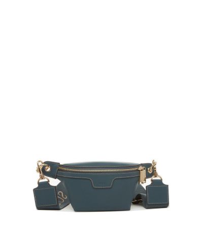 Сумка через плечо SUSU Chest Sling Bag Small Blue Leather Crossbody