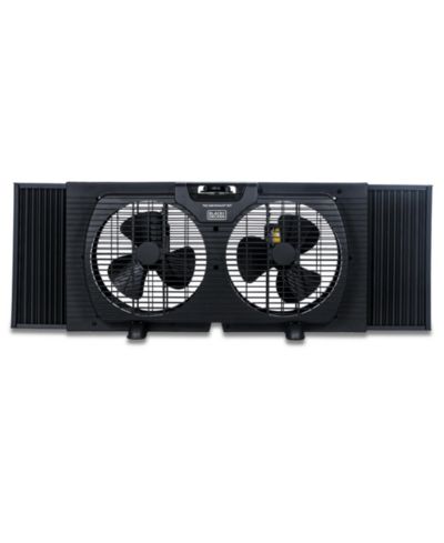 Двойной оконный вентилятор BLACK+DECKER 9 inch для оконных сеток, 2 скорости, Black