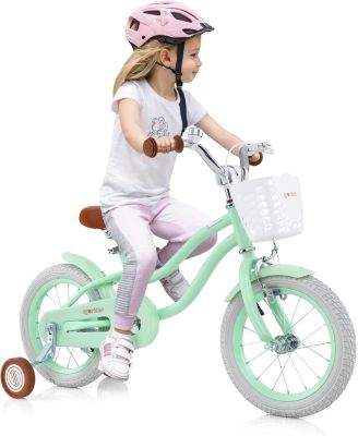 Mecale 16 Inch Kids' Bike with Adjustable Seat and Dual Brake System, Ages 3-8