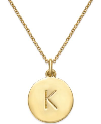 Подвеска Kate Spade New York 12k Gold-Plated Initials, 17" + 3" Extender