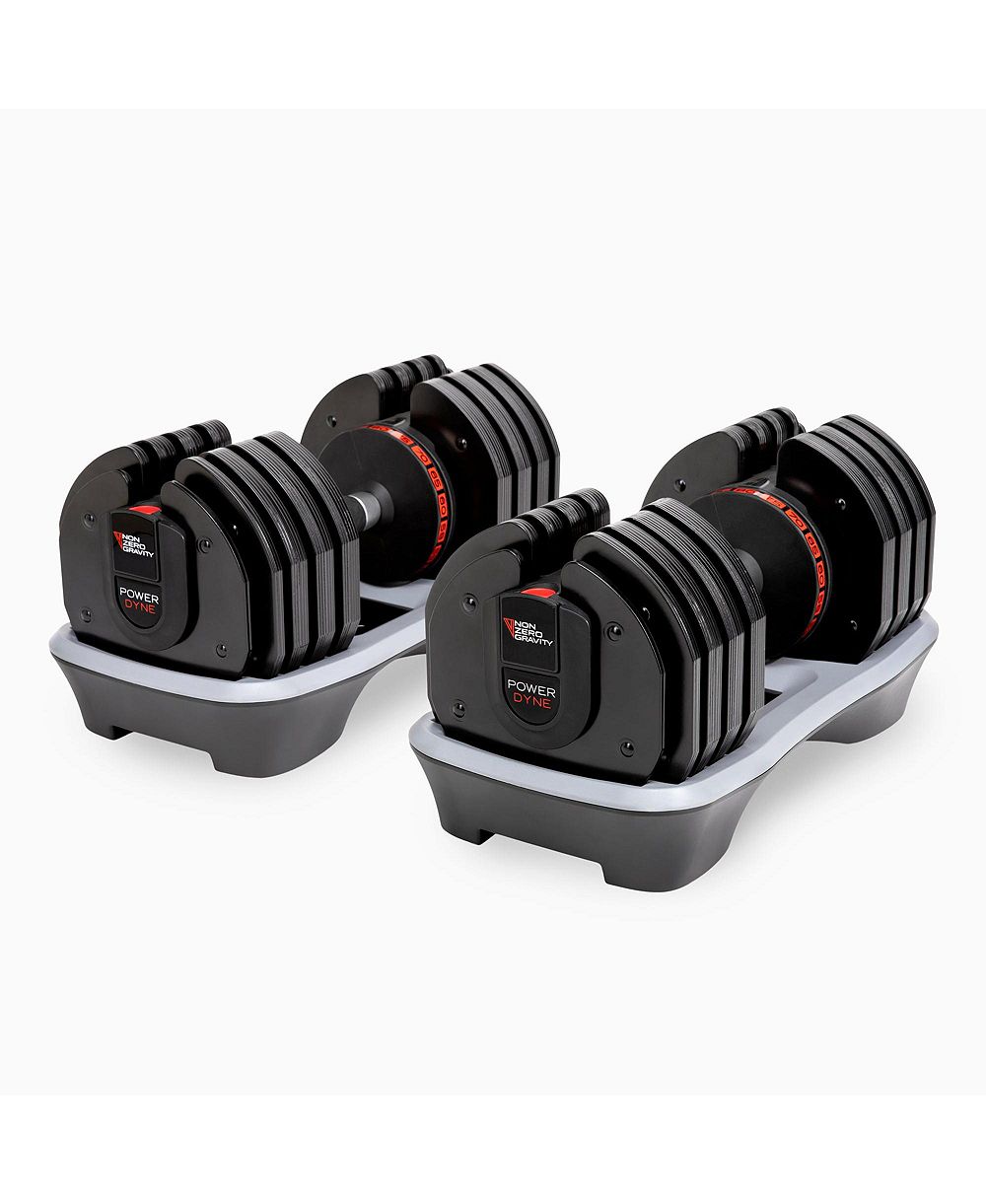 Nonzero Gravity PowerDyne Adjustable Dumbbell Weights (Coal 80lbs (Set of 2))