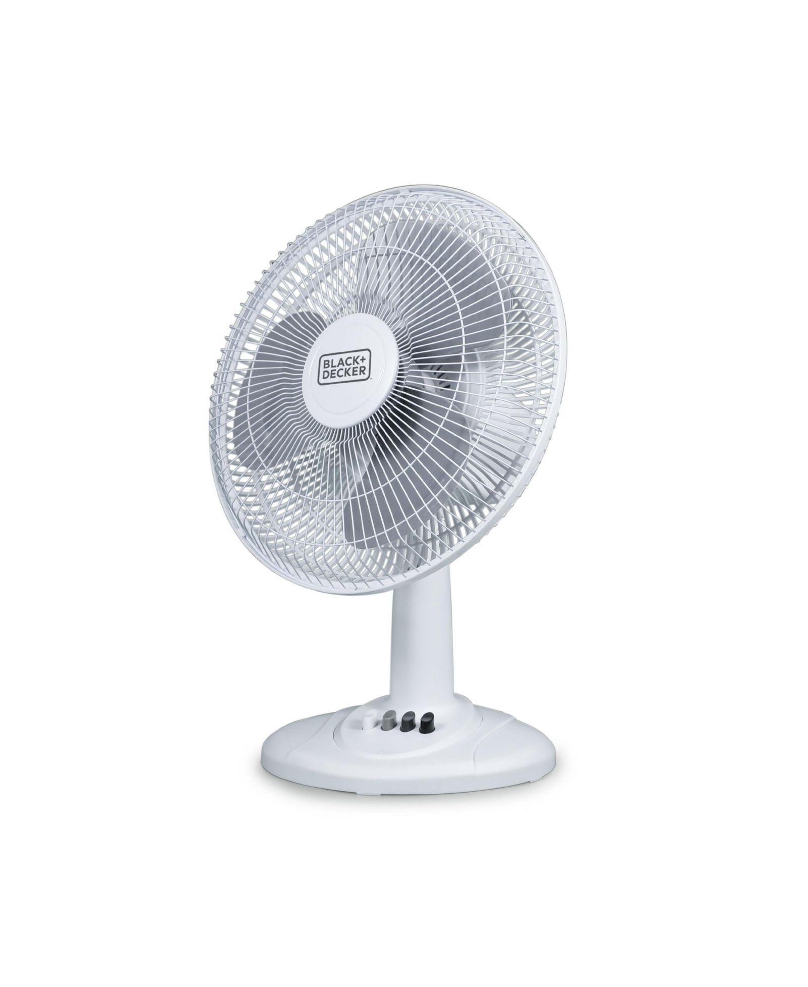 Black & Decker, 12-inch Desk Fan with 3 Speed Settings, for Home and Office