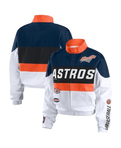 Женская куртка WEAR by Erin Andrews Houston Astros Racing Full-Zip, оранжево-белая