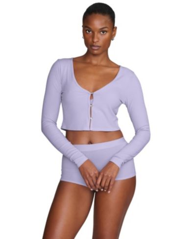 CUUP Women's The Cropped Cardigan - Modal Silk Rib