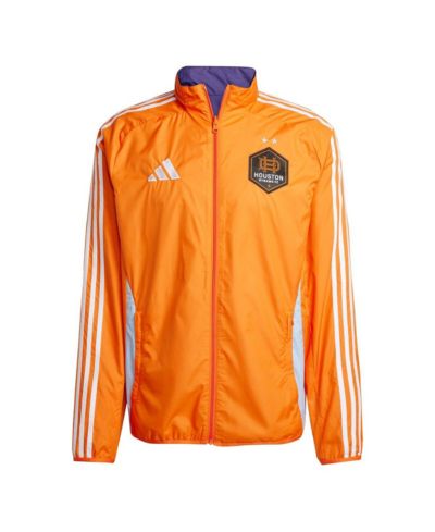 Adidas Men's Orange/Purple Houston Dynamo FC 2025 Anthem Reversible Full-Zip Jacket