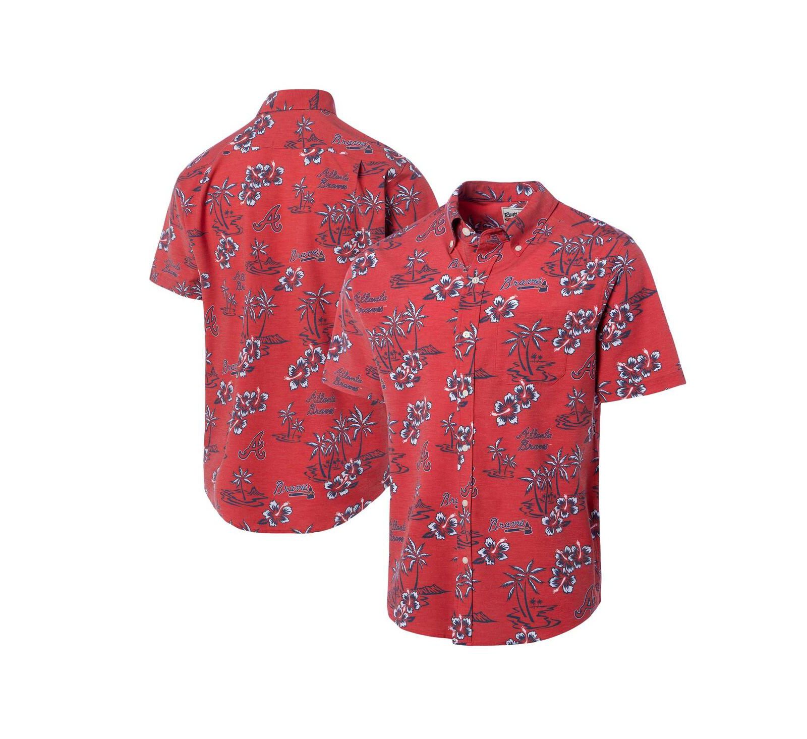 Reyn Spooner Men's Red Atlanta Braves Kekai Button-Down Shirt
