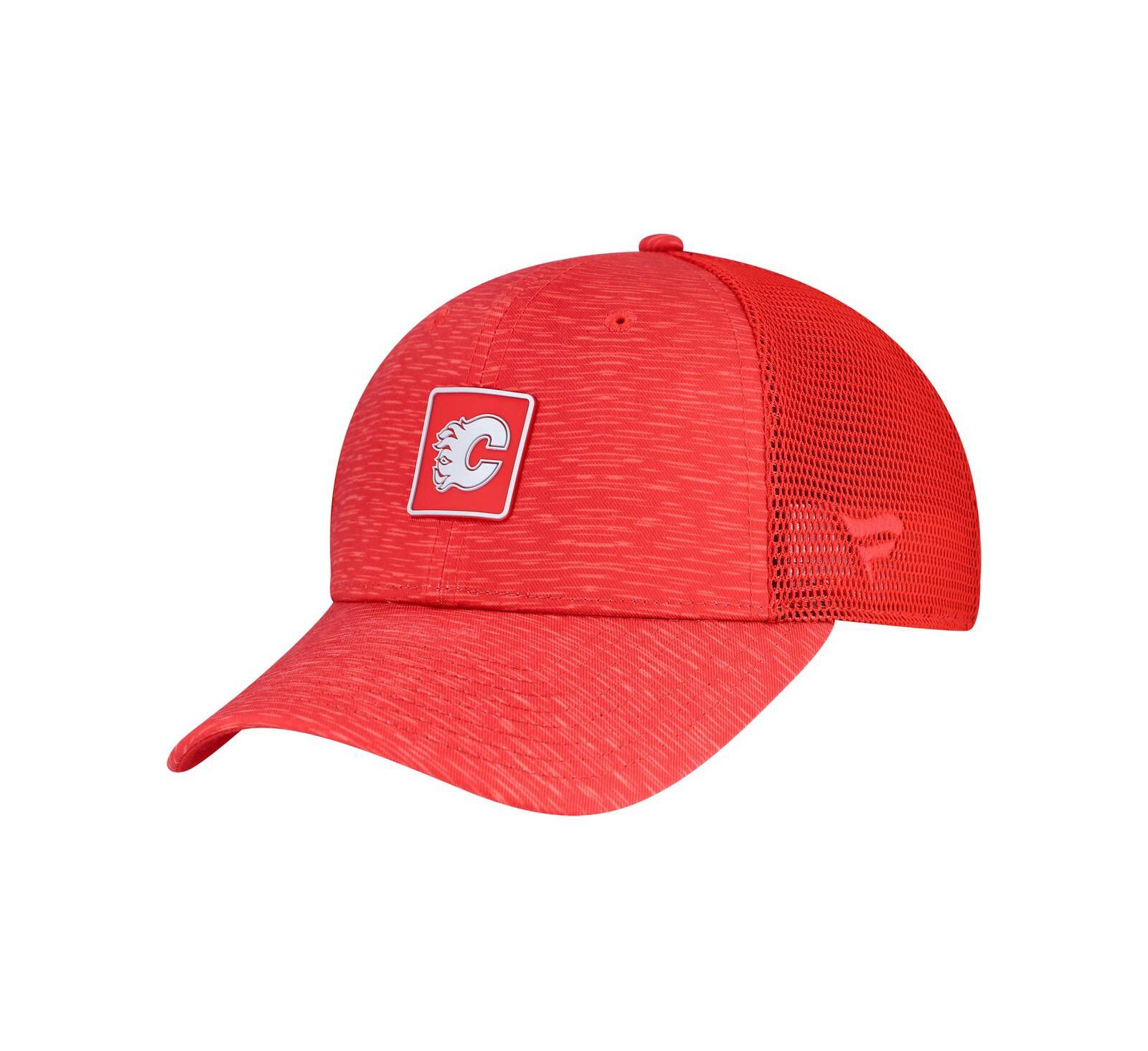 Женская кепка Fanatics Red Calgary Flames Authentic Pro Adjustable Trucker Hat