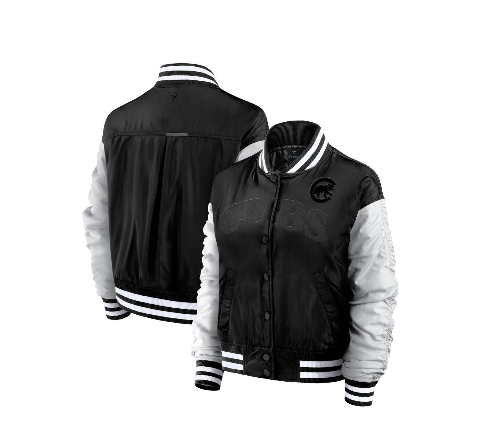Fanatics Women's Black Chicago Cubs Elements Wave Full-Snap Jacket